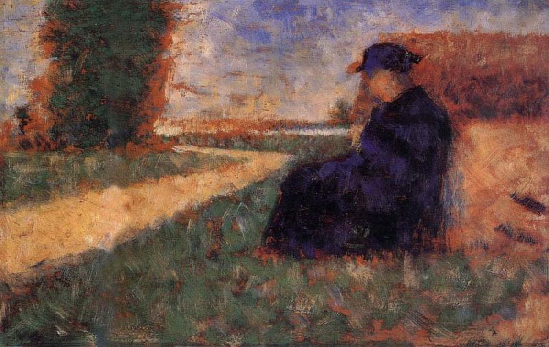 Georges Seurat Personality in the Landscape oil painting image